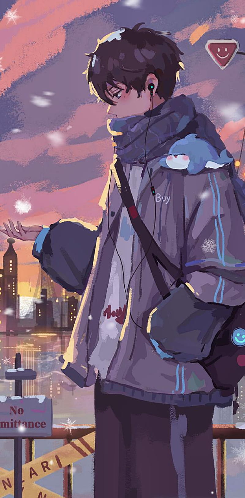 Anime boy by Zara_Waterstone - on â, Winter Anime Boy, HD phone wallpaper